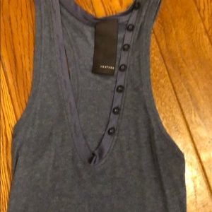 Blue ribbed tank